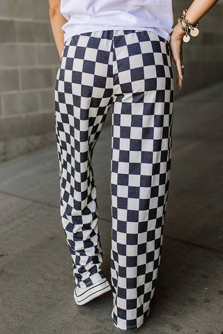 Checkered Wide Leg Pants - 1985 the VAULT Boutique