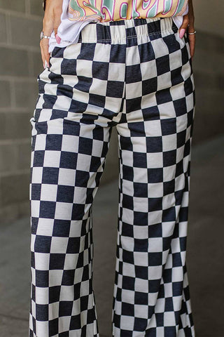 Checkered Wide Leg Pants - 1985 the VAULT Boutique