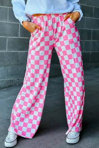 Checkered Wide Leg Pants - 1985 the VAULT Boutique