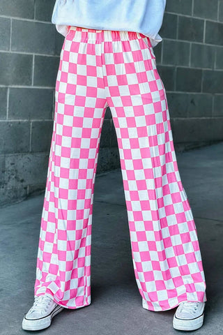 Checkered Wide Leg Pants - 1985 the VAULT Boutique