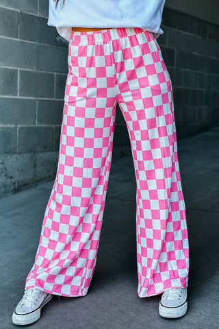 Checkered Wide Leg Pants - 1985 the VAULT Boutique