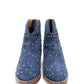 Twilight Studded Heeled Ankle Boot in Denim - 1985 the VAULT Boutique