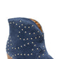 Twilight Studded Heeled Ankle Boot in Denim - 1985 the VAULT Boutique