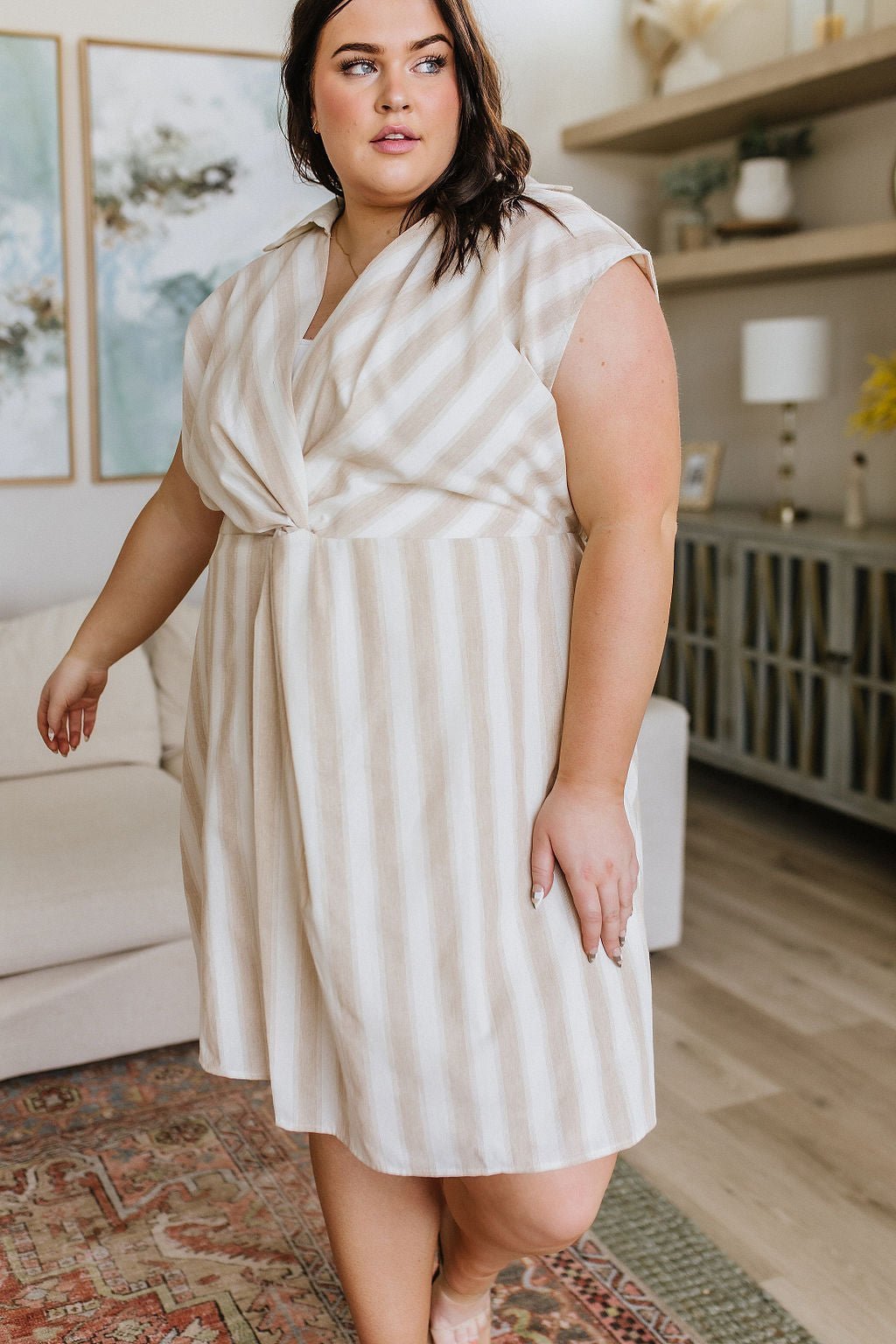 Twisted and Tailored Striped Dress - Happily Ever Atchison Shop Co.