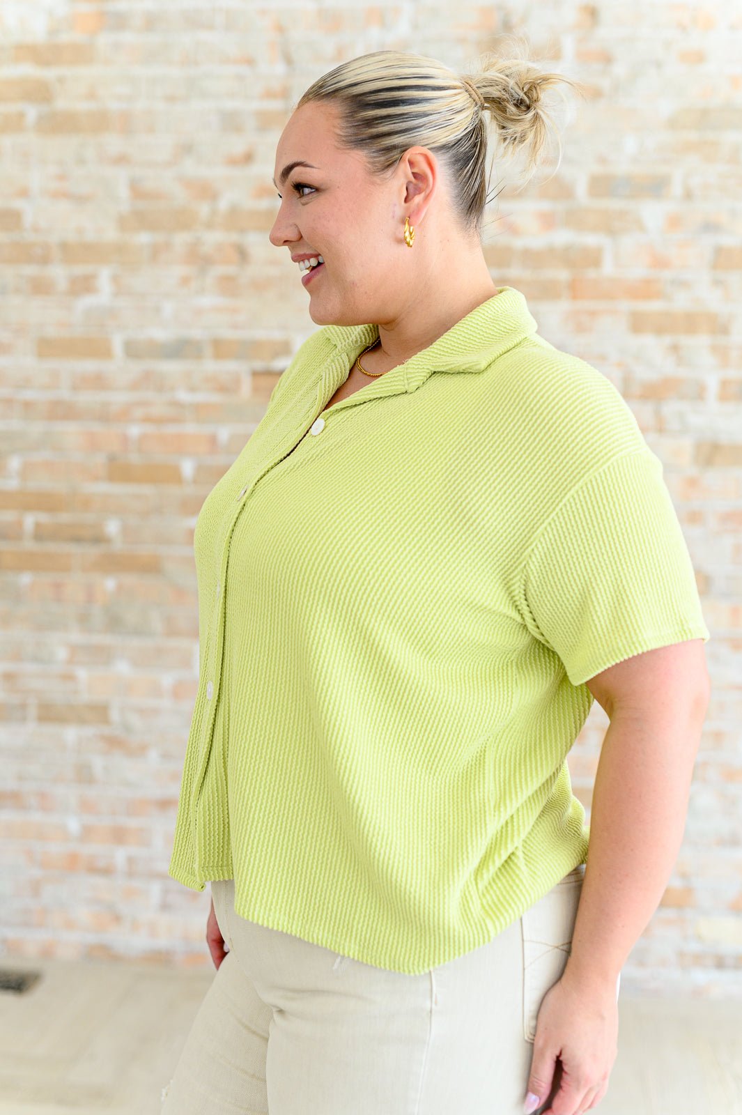 Two's Company Ribbed Button Down - Happily Ever Atchison Shop Co.