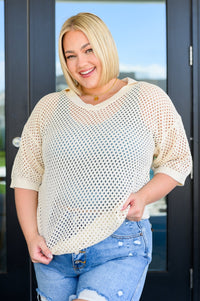 Under The Boardwalk Fishnet Collared Top - Happily Ever Atchison Shop Co.