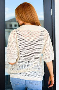 Under The Boardwalk Fishnet Collared Top - Happily Ever Atchison Shop Co.