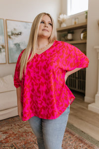 Unforgettable V - Neck Animal Print Blouse - Happily Ever Atchison Shop Co.