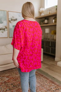 Unforgettable V - Neck Animal Print Blouse - Happily Ever Atchison Shop Co.