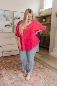 Unforgettable V - Neck Animal Print Blouse - Happily Ever Atchison Shop Co.