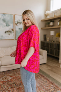 Unforgettable V - Neck Animal Print Blouse - Happily Ever Atchison Shop Co.