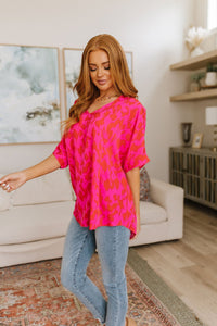 Unforgettable V - Neck Animal Print Blouse - Happily Ever Atchison Shop Co.