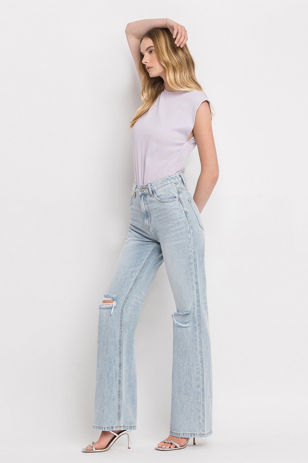 Vervet by Flying Monkey 90'S Vintage Super High Rise Flare Jeans - Happily Ever Atchison Shop Co.