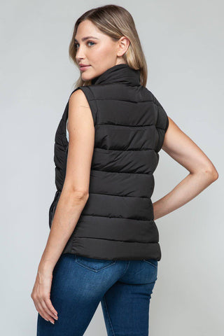 Snobbish Zip Up Turtleneck Vest with Pockets - 1985 the VAULT Boutique