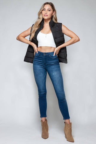 Snobbish Zip Up Turtleneck Vest with Pockets - 1985 the VAULT Boutique