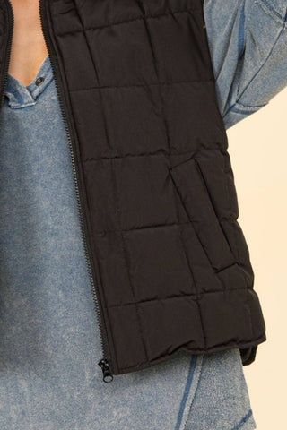 VERY J Zip Up Puffer Padded Warm Vest - 1985 the VAULT Boutique