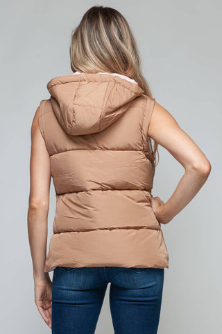 Snobbish Snap and Zip Closure Hooded Vest - 1985 the VAULT Boutique