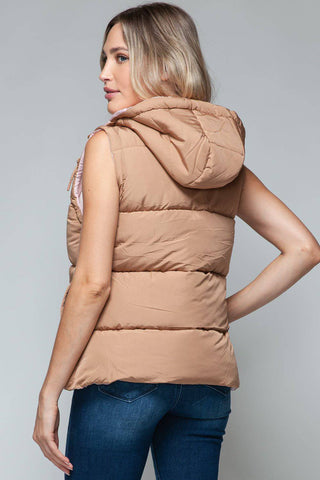 Snobbish Snap and Zip Closure Hooded Vest - 1985 the VAULT Boutique