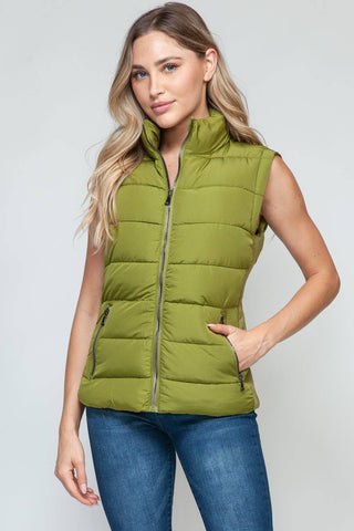 Snobbish Zip Up Turtleneck Vest with Pockets - 1985 the VAULT Boutique