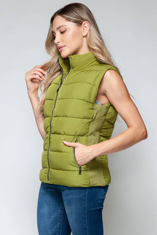 Snobbish Zip Up Turtleneck Vest with Pockets - 1985 the VAULT Boutique