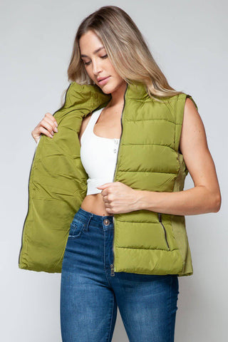 Snobbish Zip Up Turtleneck Vest with Pockets - 1985 the VAULT Boutique