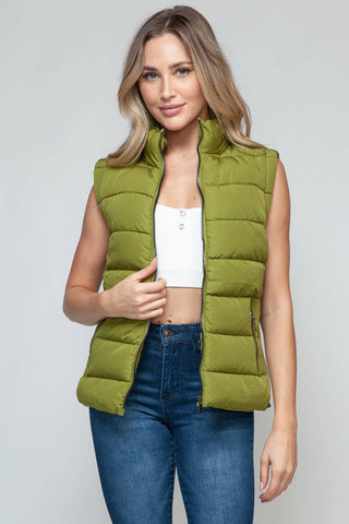 Snobbish Zip Up Turtleneck Vest with Pockets - 1985 the VAULT Boutique