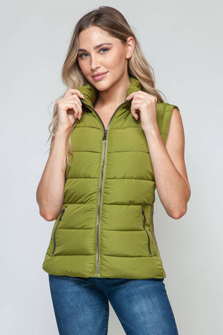 Snobbish Zip Up Turtleneck Vest with Pockets - 1985 the VAULT Boutique