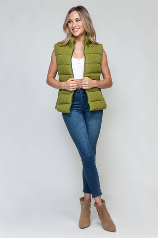 Snobbish Zip Up Turtleneck Vest with Pockets - 1985 the VAULT Boutique