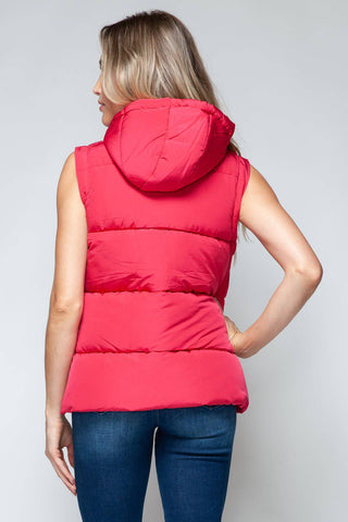 Snobbish Snap and Zip Closure Hooded Vest - 1985 the VAULT Boutique