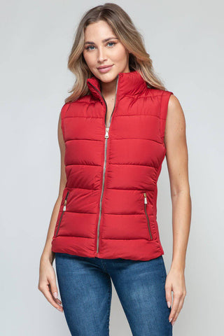 Snobbish Zip Up Turtleneck Vest with Pockets - 1985 the VAULT Boutique