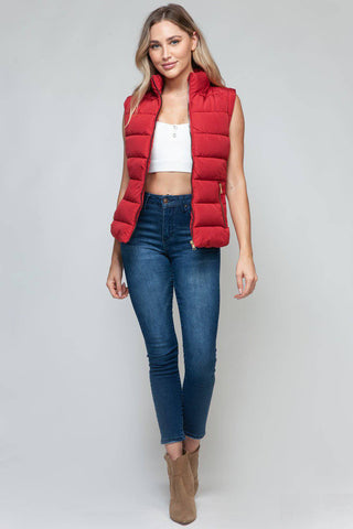 Snobbish Zip Up Turtleneck Vest with Pockets - 1985 the VAULT Boutique