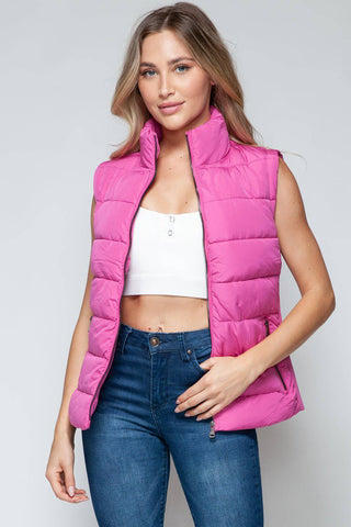 Snobbish Zip Up Turtleneck Vest with Pockets - 1985 the VAULT Boutique