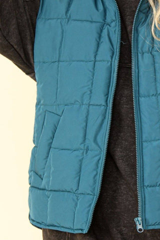 VERY J Zip Up Puffer Padded Warm Vest - 1985 the VAULT Boutique