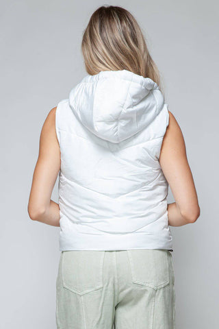 Snobbish Zip Up Quilted Hooded Vest - 1985 the VAULT Boutique