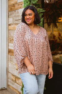 Vivian Satin Blouse in Rose Gold - Happily Ever Atchison Shop Co.