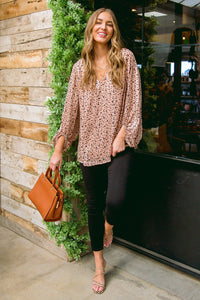 Vivian Satin Blouse in Rose Gold - Happily Ever Atchison Shop Co.