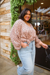 Vivian Satin Blouse in Rose Gold - Happily Ever Atchison Shop Co.