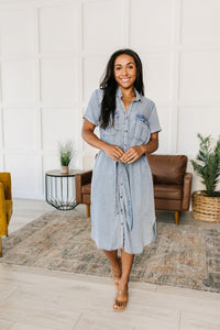 Wait For It Denim Shirtdress - Happily Ever Atchison Shop Co.