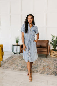 Wait For It Denim Shirtdress - Happily Ever Atchison Shop Co.