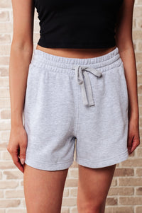 We're Only Getting Better Drawstring Shorts in Grey - Happily Ever Atchison Shop Co.