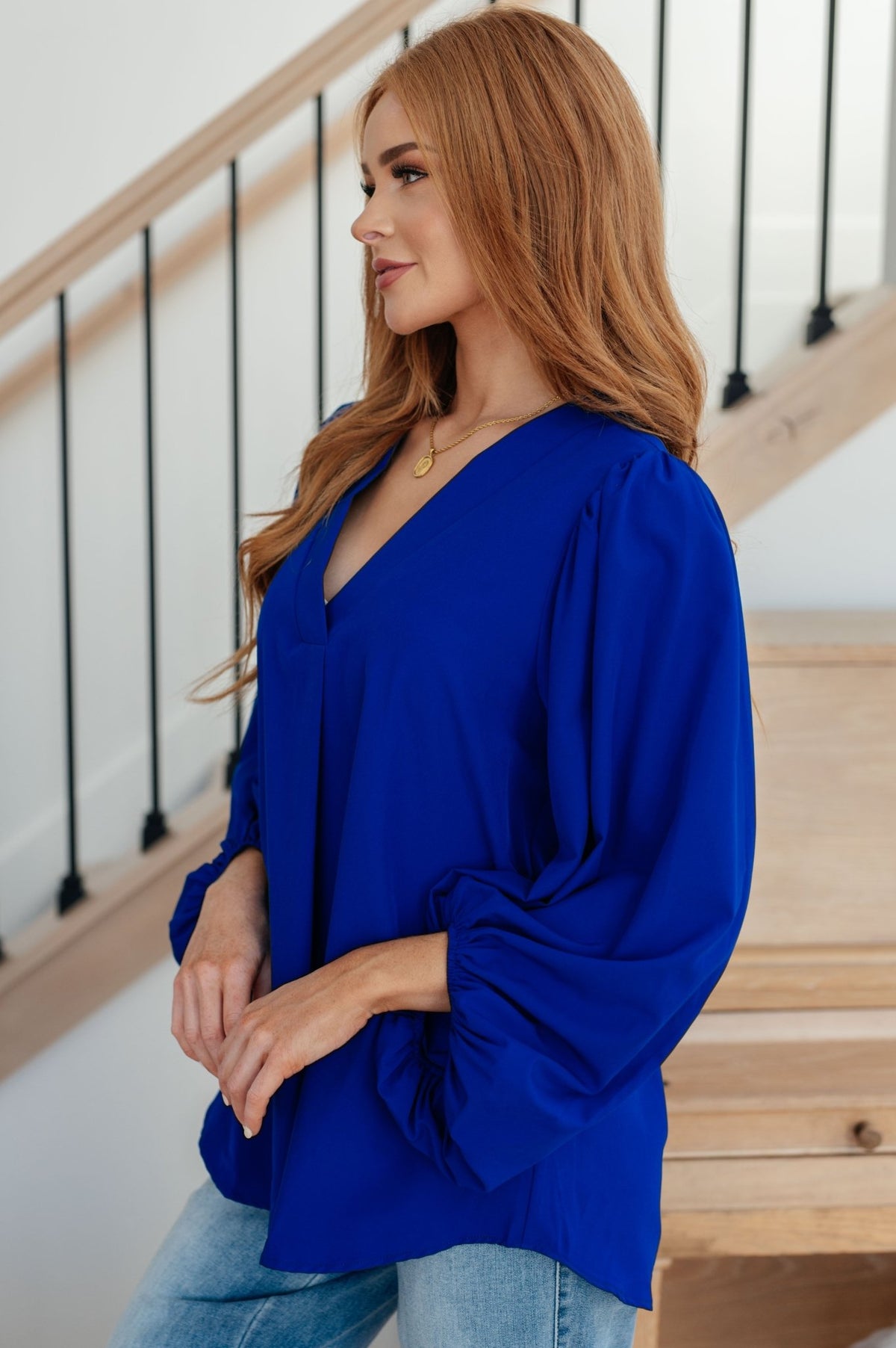 What Do You Say Balloon Sleeve Blouse - Happily Ever Atchison Shop Co.