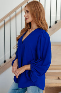 What Do You Say Balloon Sleeve Blouse - Happily Ever Atchison Shop Co.