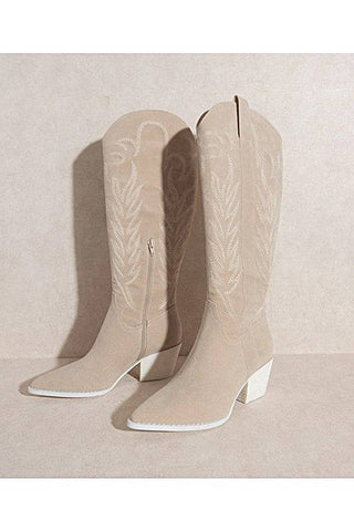 SAMARA-EMBROIDERY WESTERN KNEE HIGH BOOTS - 1985 the VAULT Boutique