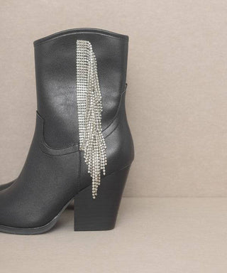 OASIS SOCIETY Kai - Rhinestone Fringe Boots - 1985 the VAULT Boutique