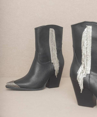 OASIS SOCIETY Kai - Rhinestone Fringe Boots - 1985 the VAULT Boutique