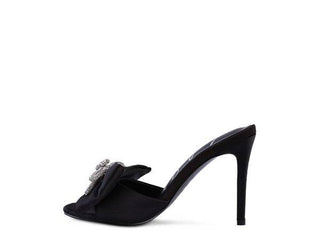 BRAG IN Crystal Bow Satin High Heeled Sandals - 1985 the VAULT Boutique