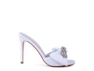 BRAG IN Crystal Bow Satin High Heeled Sandals - 1985 the VAULT Boutique