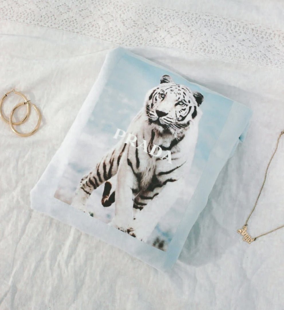 White Tiger Prada Cover - Happily Ever Atchison Shop Co.