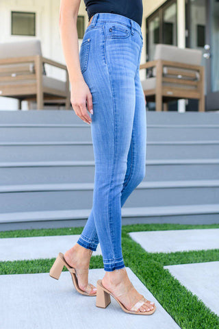 Amanda High Rise Pull on Release Hem Skinny Jeans - 1985 the VAULT Boutique