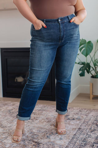 Amber Mid Rise Cuffed Slim Fit Jeans - 1985 the VAULT Boutique